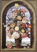 BOSSCHAERT, Ambrosius the Elder Bouquet in an Arched Window  yuyt china oil painting artist